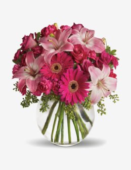 Teleflora Treat A Little Pink Me Up Flowers