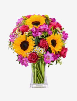 Beautiful Summer Bouquet With Sunflowers Helis